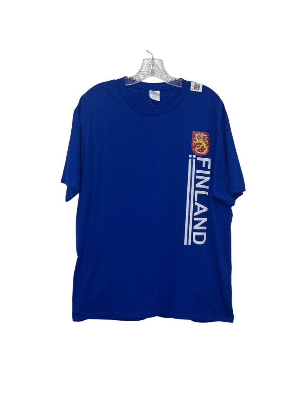 Port & Co Finland Graphic Tshirt Mens Large Royal Blue New WOT‎ Finn Flag